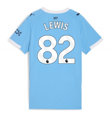 Manchester City Rico Lewis #82 Primera Equipación Mujer 2025-26 Manga Corta